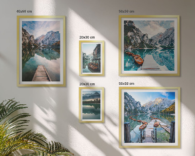 Lot de tableaux encadrés Lacs de montagne et nature