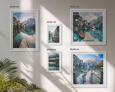 Lot de tableaux encadrés Lacs de montagne et nature
