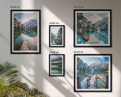 Lot de tableaux encadrés Lacs de montagne et nature