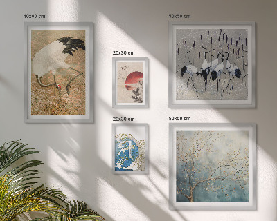 Ensemble de 5 tableaux Peintures naturalistes élégantes d'oiseaux