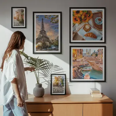 Tableau de décoration murale vues atmosphériques de café