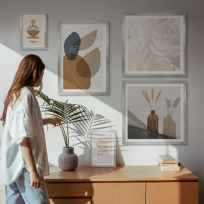 Lot de tableaux encadrés Décorations végétales bohèmes