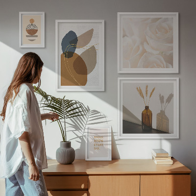 Lot de tableaux encadrés Décorations végétales bohèmes