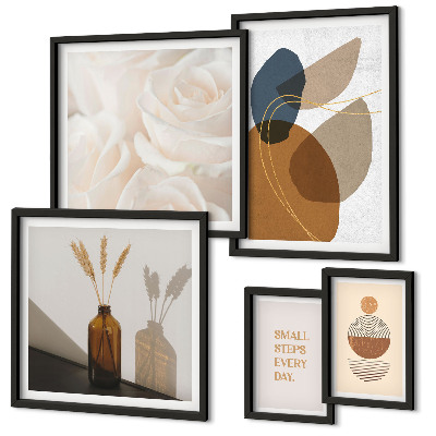 Lot de tableaux encadrés Décorations végétales bohèmes
