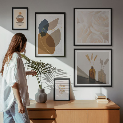 Lot de tableaux encadrés Décorations végétales bohèmes