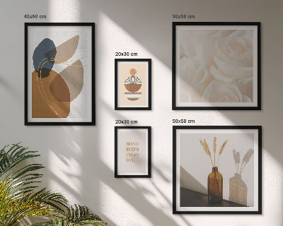 Lot de tableaux encadrés Décorations végétales bohèmes
