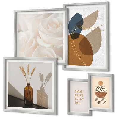 Lot de tableaux encadrés Décorations végétales bohèmes
