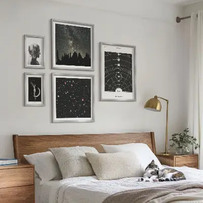 Inspirations cosmiques de la galaxie ensemble de 5 tableaux