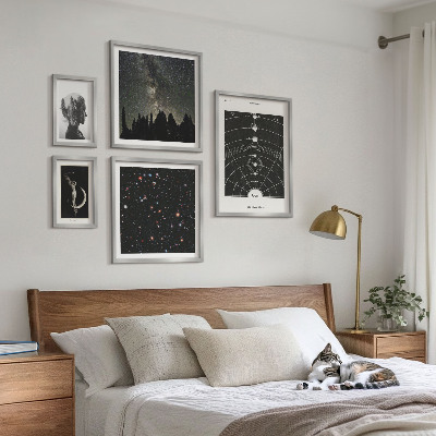 Ensemble de 5 tableaux Inspirations cosmiques de la galaxie