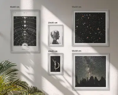 Inspirations cosmiques de la galaxie ensemble de 5 tableaux