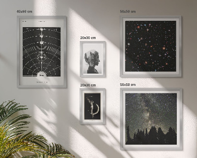 Ensemble de 5 tableaux Inspirations cosmiques de la galaxie