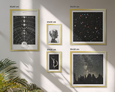 Ensemble de 5 tableaux Inspirations cosmiques de la galaxie