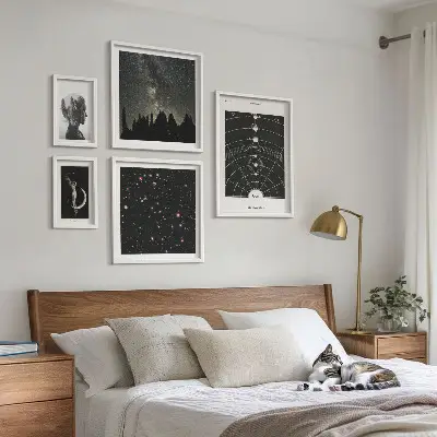 Inspirations cosmiques de la galaxie ensemble de 5 tableaux