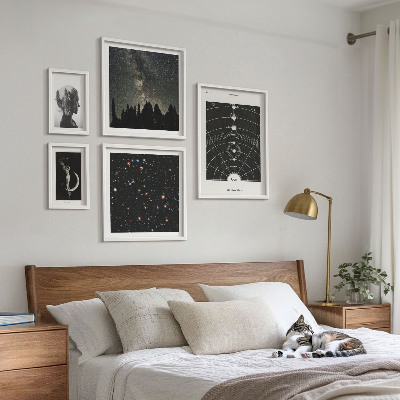 Ensemble de 5 tableaux Inspirations cosmiques de la galaxie