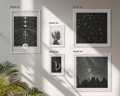 Inspirations cosmiques de la galaxie ensemble de 5 tableaux