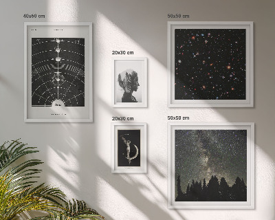 Ensemble de 5 tableaux Inspirations cosmiques de la galaxie