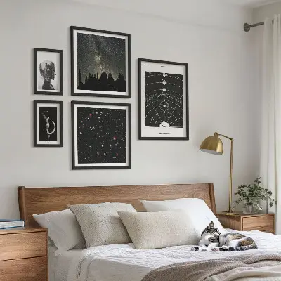 Inspirations cosmiques de la galaxie ensemble de 5 tableaux