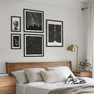 Ensemble de 5 tableaux Inspirations cosmiques de la galaxie