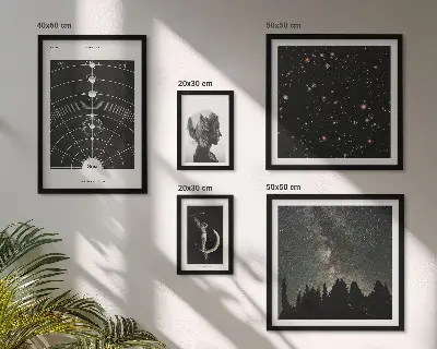 Inspirations cosmiques de la galaxie ensemble de 5 tableaux