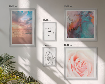 Ensemble de 5 tableaux Paysages marins romantiques