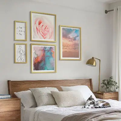 Paysages marins romantiques ensemble de 5 tableaux