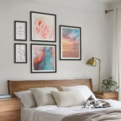 Paysages marins romantiques ensemble de 5 tableaux