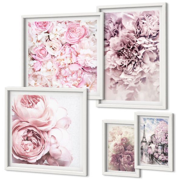 Tableau de décoration murale Compositions florales vintage