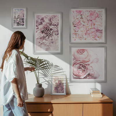 Tableau de décoration murale Compositions florales vintage