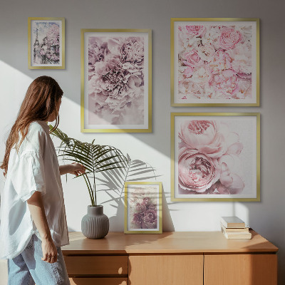 Tableau de décoration murale Compositions florales vintage