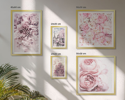Tableau de décoration murale Compositions florales vintage