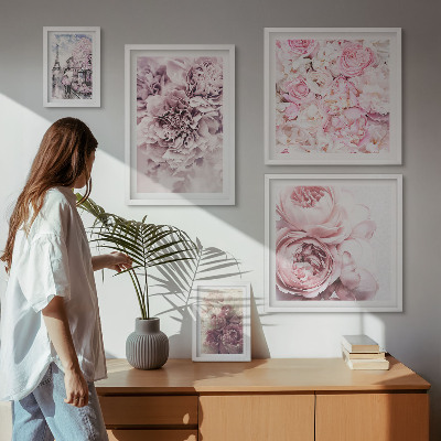 Tableau de décoration murale Compositions florales vintage