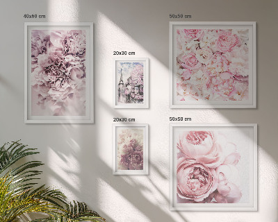 Tableau de décoration murale Compositions florales vintage