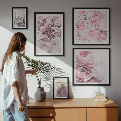 Tableau de décoration murale Compositions florales vintage