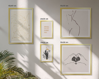 Lot de tableaux encadrés Motifs spatiaux minimalistes
