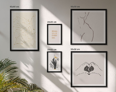 Lot de tableaux encadrés Motifs spatiaux minimalistes