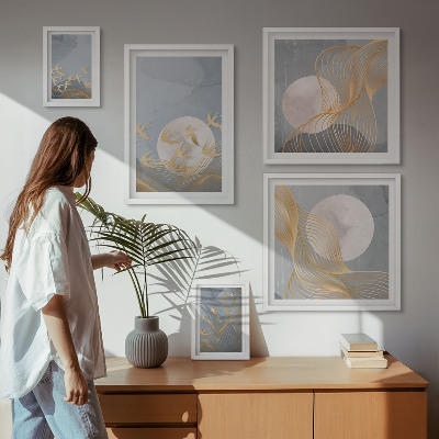 Ensemble de 5 tableaux Harmonie de la nature et délicatesse