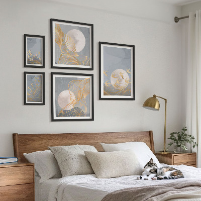 Ensemble de 5 tableaux Harmonie de la nature et délicatesse