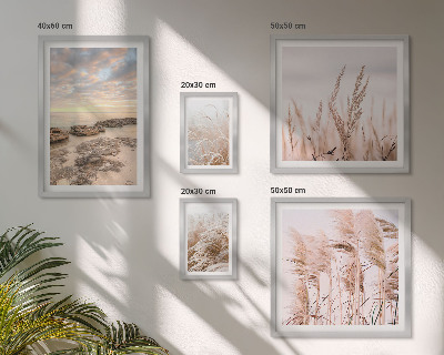 Lot de tableaux encadrés Paysages marins, soleil