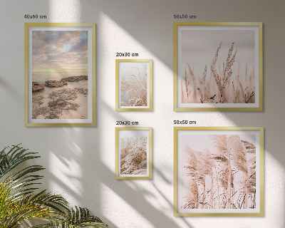 Lot de tableaux encadrés Paysages marins, soleil
