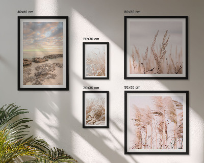 Lot de tableaux encadrés Paysages marins, soleil
