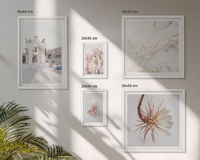 Ensemble de 5 tableaux Architecture et nature aux vues élégantes