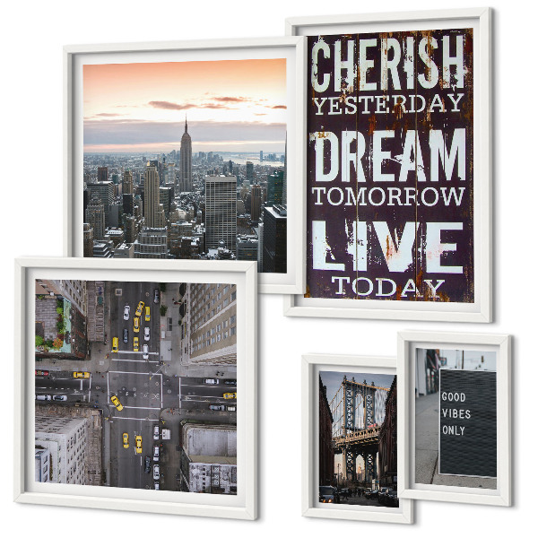 Tableau de décoration murale Des slogans inspirants pour les villes
