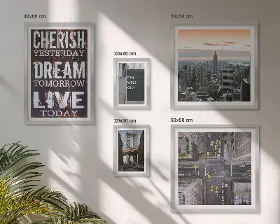 Tableau de décoration murale avec des slogans inspirants sur les villes