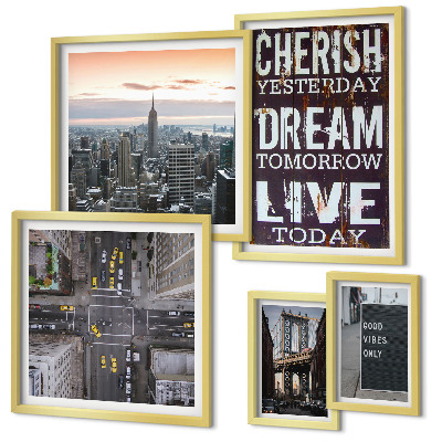 Tableau de décoration murale Des slogans inspirants pour les villes