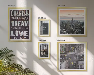 Tableau de décoration murale avec des slogans inspirants sur les villes