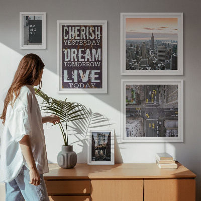 Tableau de décoration murale Des slogans inspirants pour les villes