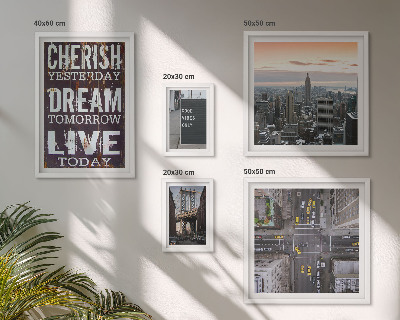 Tableau de décoration murale Des slogans inspirants pour les villes