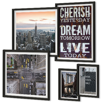 Tableau de décoration murale Des slogans inspirants pour les villes