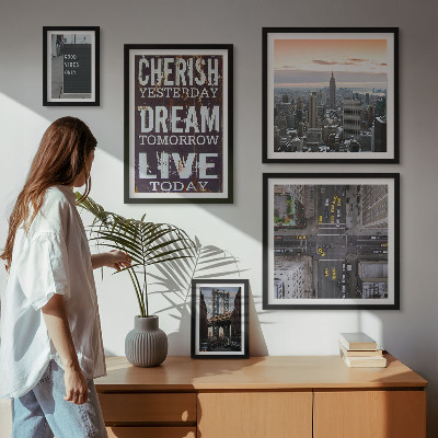 Tableau de décoration murale Des slogans inspirants pour les villes
