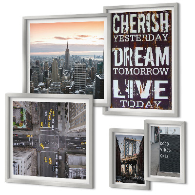 Tableau de décoration murale Des slogans inspirants pour les villes